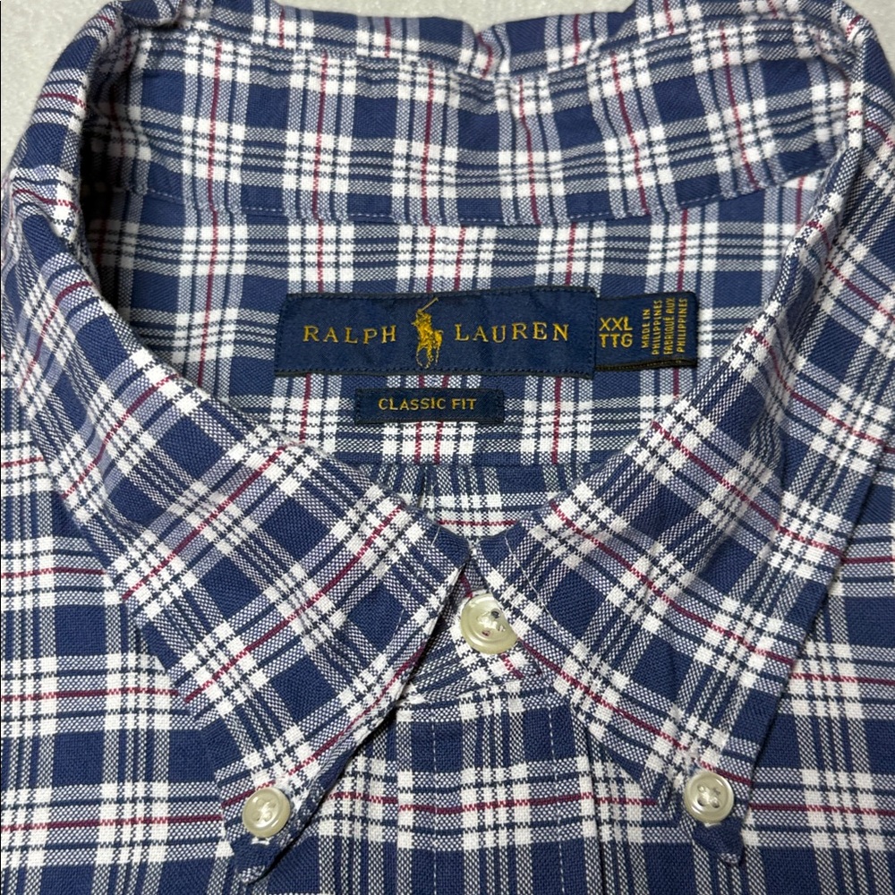 Ralph Lauren Classic Fit Plaid Oxford Shirt | Men’s XXL / 2XL | NWOT - Picture 7 of 12